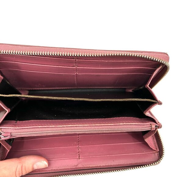 GUCCI Barbie Pink GG Signature Leather Full Zip Guccissima Continental Wallet - Picture 10 of 14